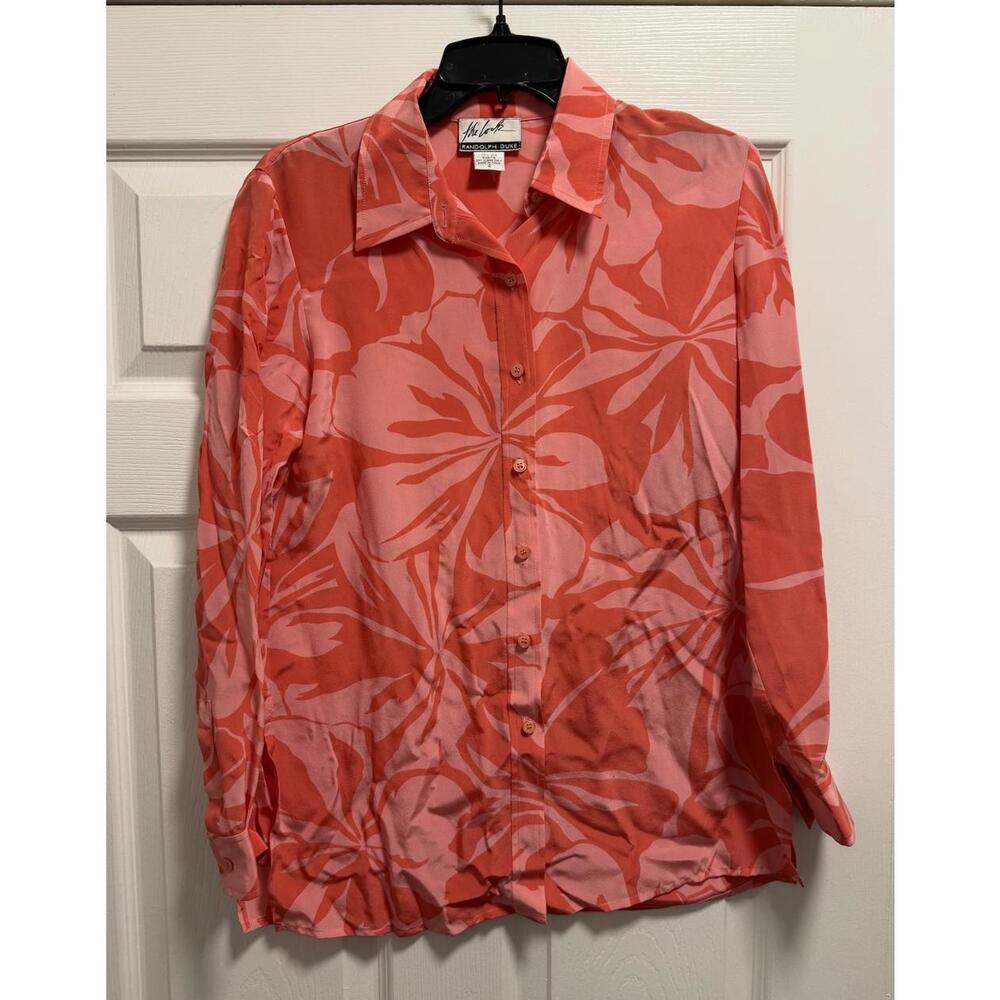 Randolph Duke 100% Silk Floral Blouse Size 4